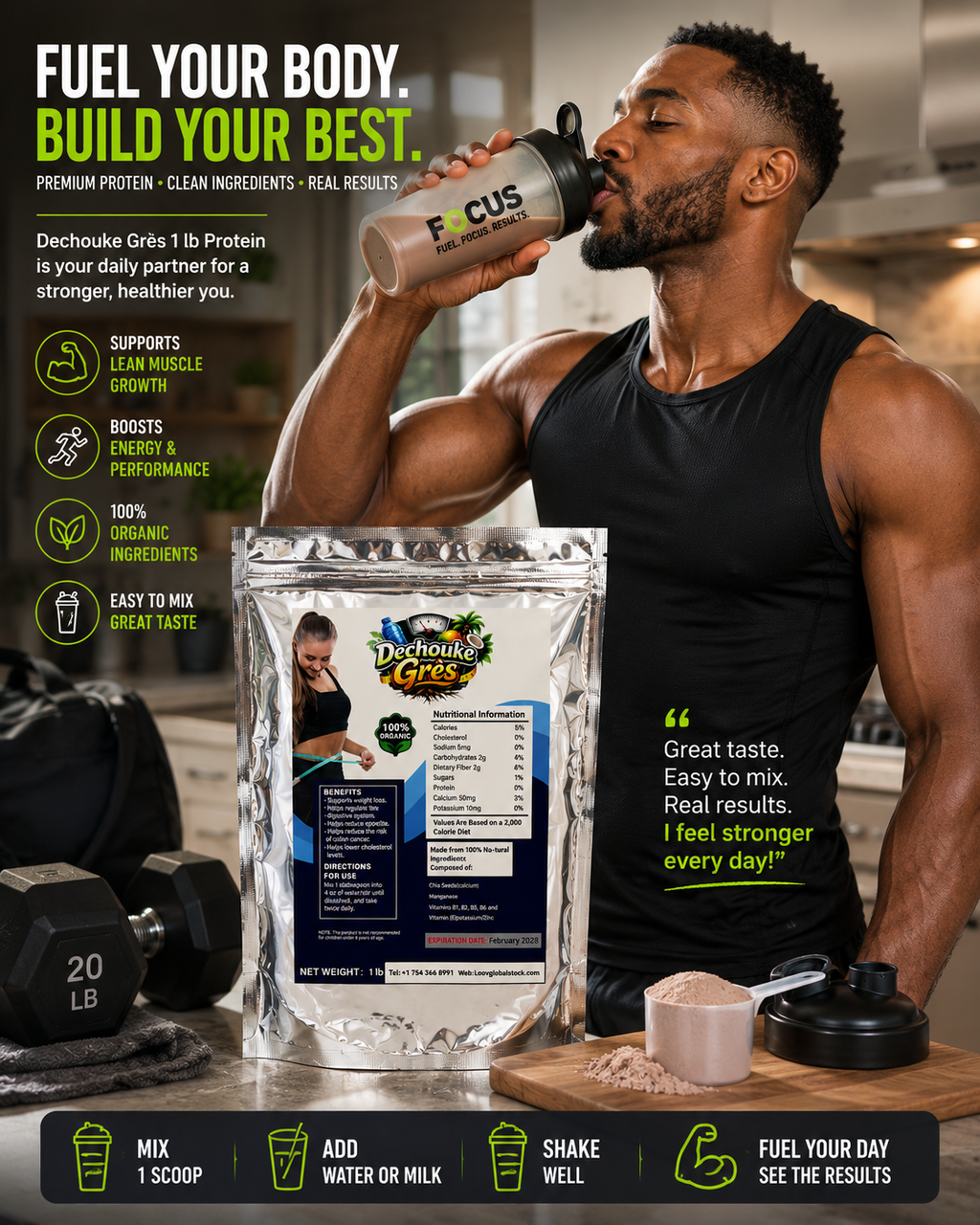 Dechouke Grès Protein – Daily Protein Shake for Women & Men