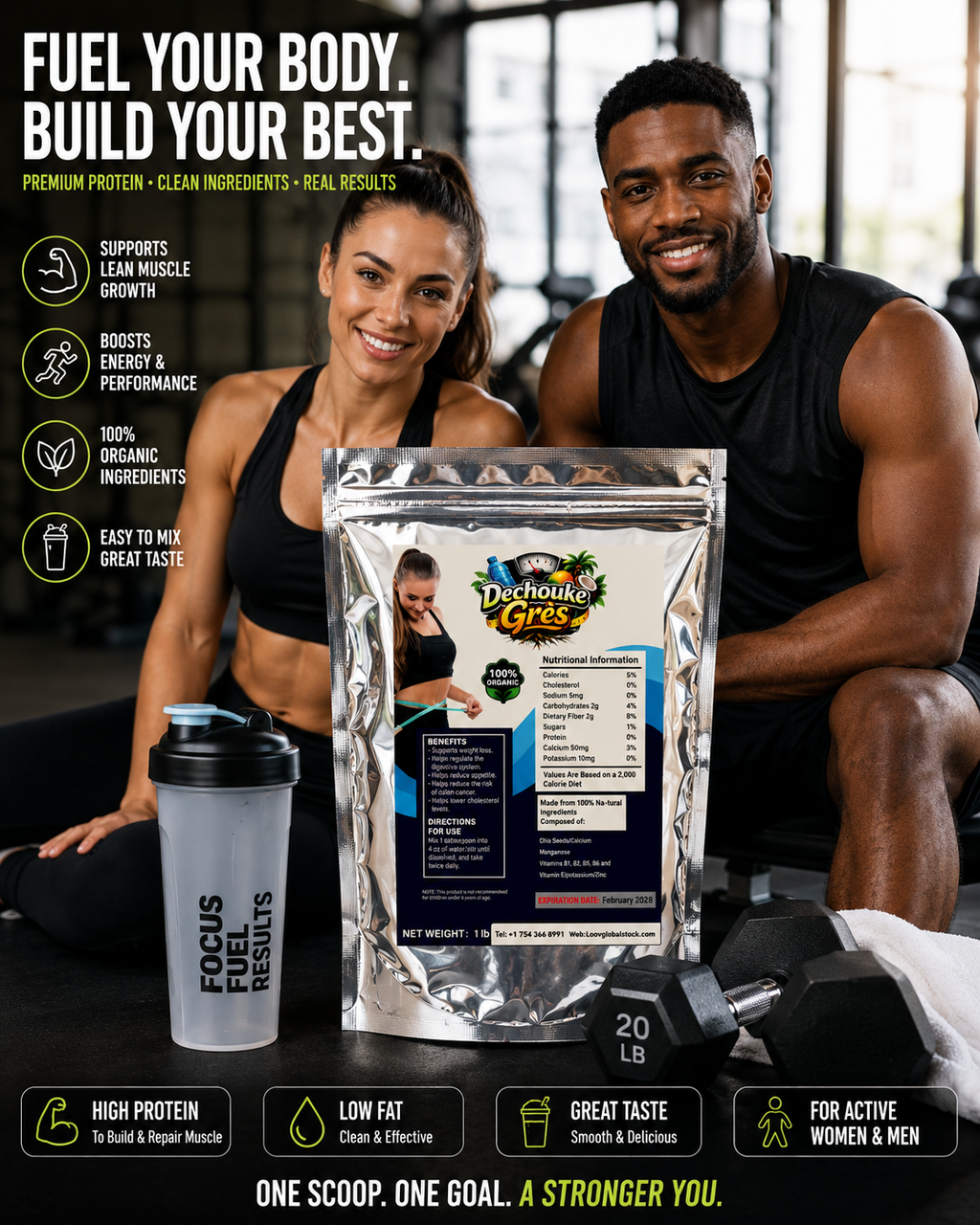 Dechouke Grès Protein – Daily Protein Shake for Women & Men
