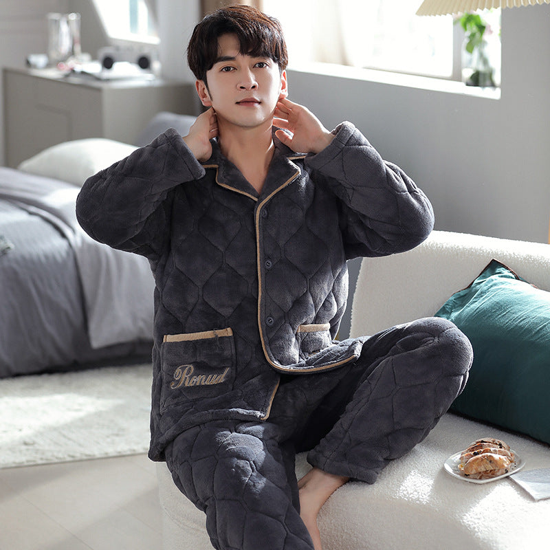 Sleepwear for women thickened and warm men's home clothes