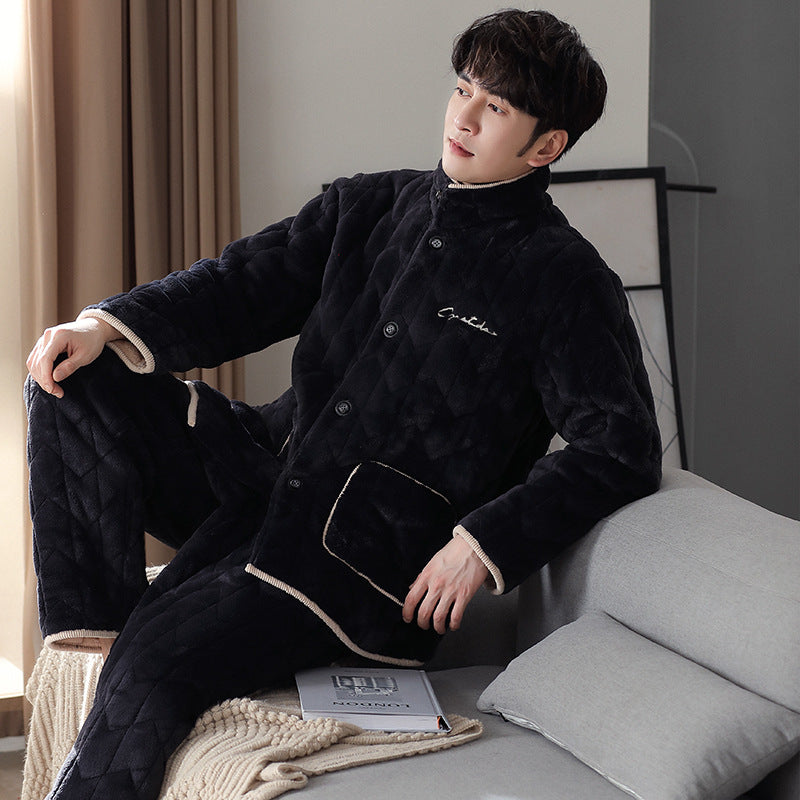 Sleepwear for women thickened and warm men's home clothes