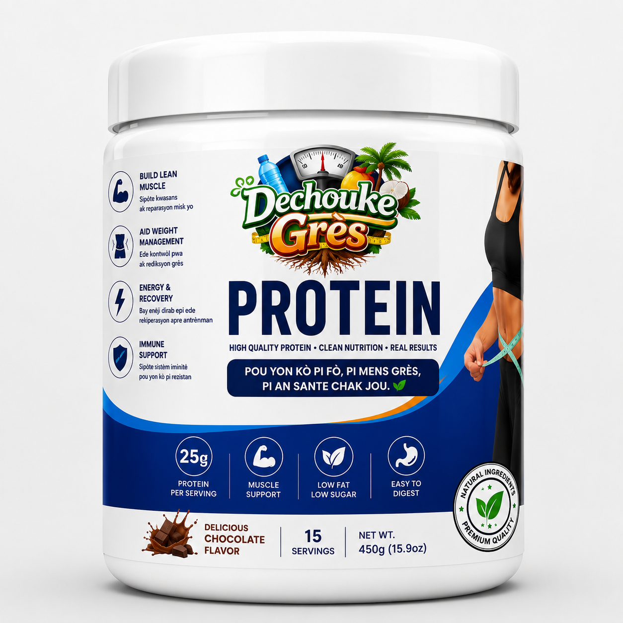 Dechouke Grès Protein Powder Chocolate tub