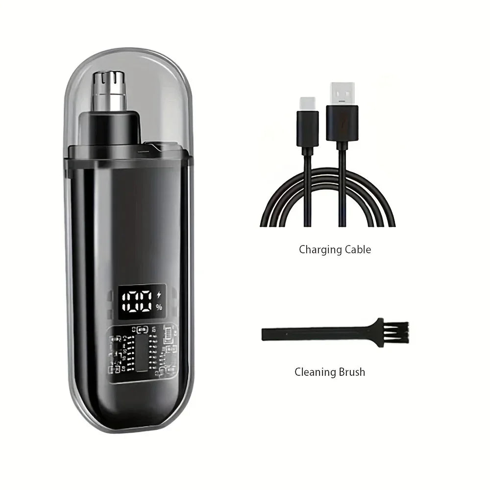 Compact Grooming Kit Nose Ear Hair Trimmer for Men USB C Rechargeable