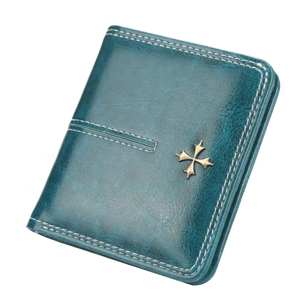 RFID Blocking Women’s Retro Wallet – Multi-Card Holder, Zipper Coin Purse, Anti-Theft Short Wallet with Buckle, Fashion Small Wallet for Cards, Cash, and Coins
