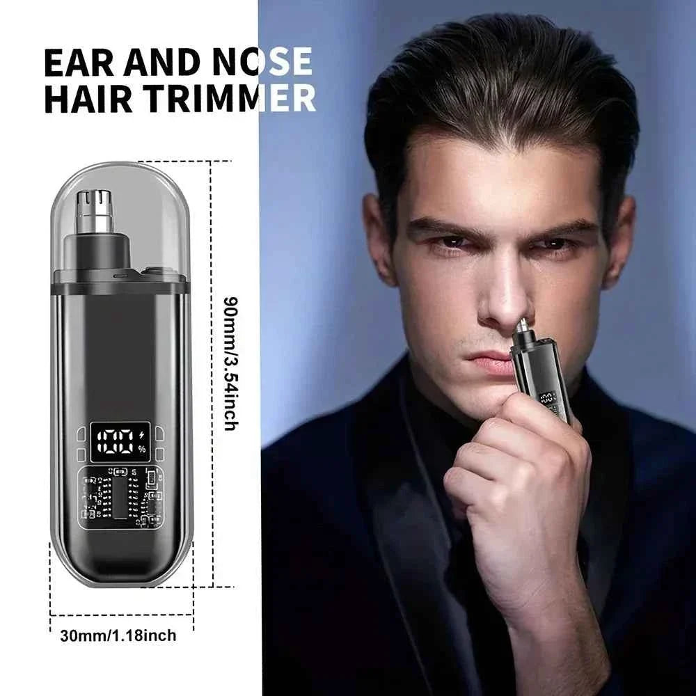 Compact Grooming Kit Nose Ear Hair Trimmer for Men USB C Rechargeable
