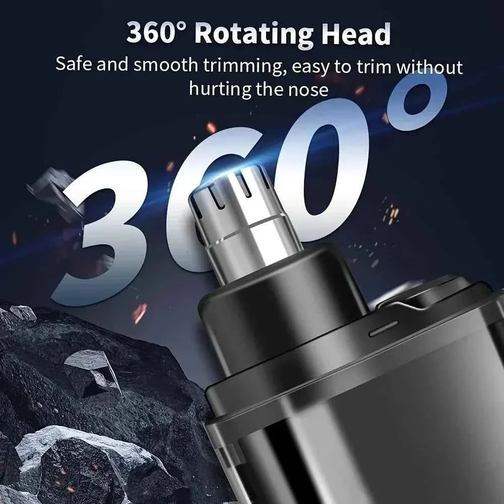Compact Grooming Kit Nose Ear Hair Trimmer for Men USB C Rechargeable