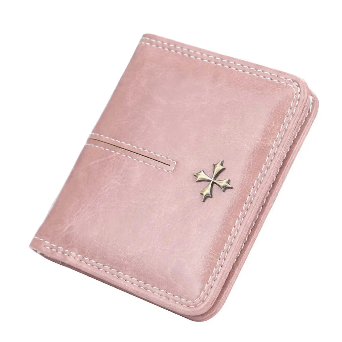 RFID Blocking Women’s Retro Wallet – Multi-Card Holder, Zipper Coin Purse, Anti-Theft Short Wallet with Buckle, Fashion Small Wallet for Cards, Cash, and Coins