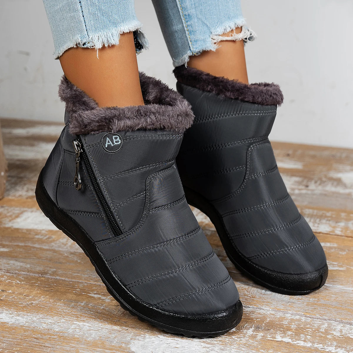 Women's shoes Solid-color warm mid-calf cotton boots women's Winter shoes Cotton boots cheap shoes clearance free shipping