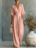 HELENA | V NECK SUMMER JUMPSUIT
