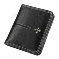 RFID Blocking Women’s Retro Wallet – Multi-Card Holder, Zipper Coin Purse, Anti-Theft Short Wallet with Buckle, Fashion Small Wallet for Cards, Cash, and Coins