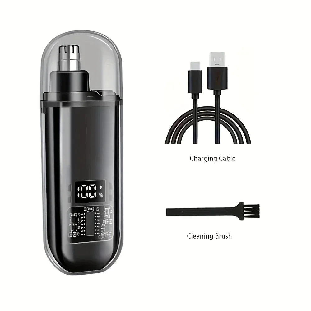 Compact Grooming Kit Nose Ear Hair Trimmer for Men USB C Rechargeable