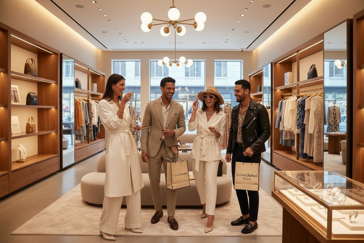 Friends Shopping with LoovGlobal Stock Bags